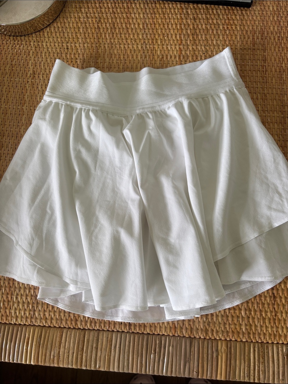 Lululemon White Layered Tennis Skirt